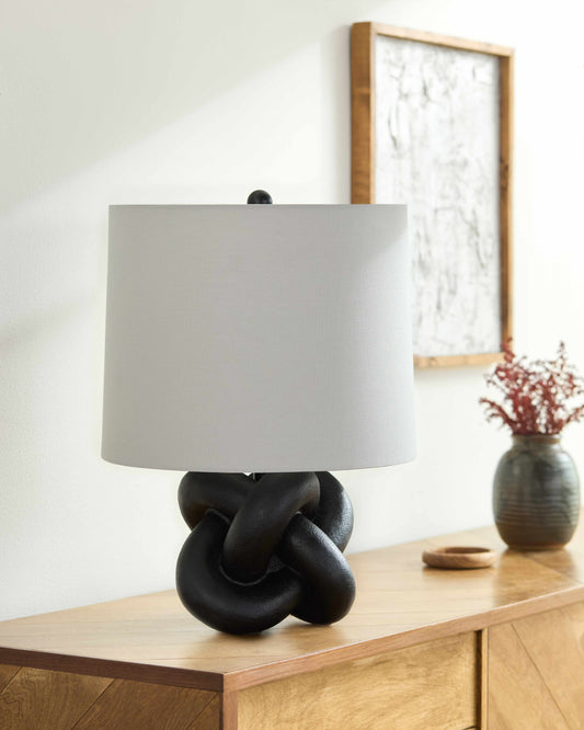 Telerghma Black Table Lamp